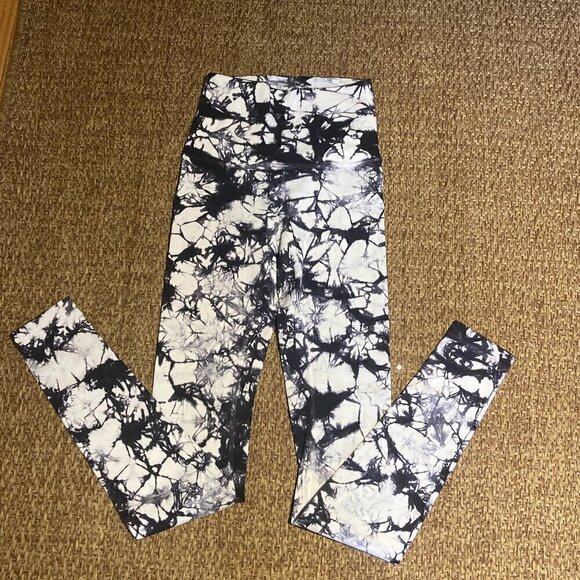 Lululemon Wunder Under Pant (Hi-Rise) (Shibori) Shibori White Black - Picture 2 of 7